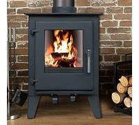 NRG Modern Multifuel Stove 5KW Defra Eco Design Stoves Cast Iron Fireplace High Efficiency Portable