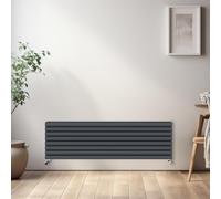 NRG Oval Central Heating Double Column Radiator 1600x472mm Anthracite