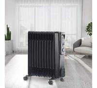 NRG Portable Oil Filled Radiator Electric 2.5KW 11 Fin Radiator Heater