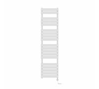 NRG Prefilled Flat Panel Electric Heated Towel Rail Radiator White Thermostatic Bathroom Warmer with Touch Screen Display 1800x450mm - 1000W