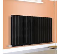 NRG Premium Black 600 x 1156 mm Radiator | Flat Panel Double Column Designer Central Heating Radiators UK
