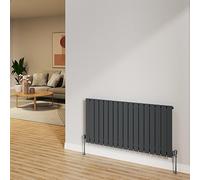 NRG Radiator 600x1156mm Anthracite Horizontal Flat Panel Single Radiator