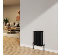NRG Radiator 600x408mm Black Horizontal Flat Panel Single Radiator