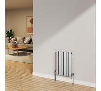 NRG Radiator 600x408mm Chrome Horizontal Flat Panel Single Radiator
