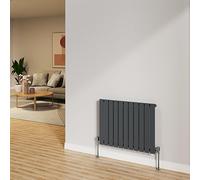 NRG Radiator 600x748mm Anthracite Horizontal Flat Panel Single Radiator