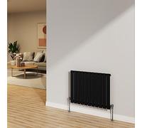 NRG Radiator 600x748mm Black Horizontal Flat Panel Single Radiator