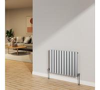 NRG Radiator 600x748mm Chrome Horizontal Flat Panel Single Radiator