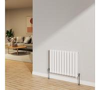 NRG Radiator 600x748mm Gloss White Horizontal Flat Panel Single Radiator