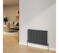NRG Radiator 600x884mm Anthracite Horizontal Flat Panel Single Radiator