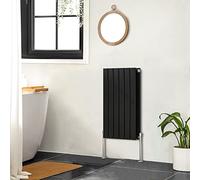 NRG Radiator Black 600x408mm Double Flat Panel Horizontal Designer Radiator