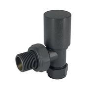 NRG Radiator Valve Angled Round Head Designer Valve Anthracite