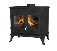 NRG Stove Cast Iron Multifuel Stoves Clean Burn Wood Burner Burning Fire Woodburning Fireplace Multi-Fuel Stove