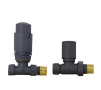 NRG Straight TRV Thermostatic Radiator Valve Free Manual Valve Anthracite