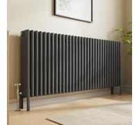 NRG Traditional 4 Column Horizontal Radiator 600x1460mm Anthracite Central Heating Radiators