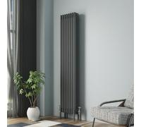 NRG Traditional Cast Iron Radiator Four Column 1800x380mm Anthracite Interior Designer Bathroom Radiators