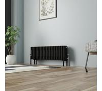 NRG Traditional Cast Iron Radiator Four Column 300x1010mm Black Interior Designer Bathroom Radiators