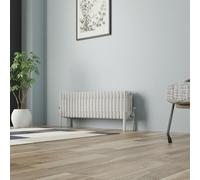 NRG Traditional Cast Iron Radiator Four Column 300x1010mm Gloss White Interior Designer Bathroom Radiators