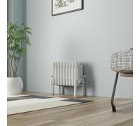 NRG Traditional Cast Iron Radiator Four Column 300x425mm Gloss White Interior Designer Bathroom Radiators
