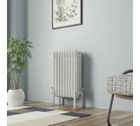 NRG Traditional Cast Iron Radiator Four Column 600x425mm Gloss White Interior Designer Bathroom Radiators