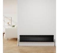 NRG Traditional Radiator Black Cast Iron 2 Column Horizontal 300x1460mm
