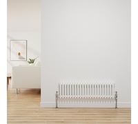 NRG Traditional Radiator Gloss White Cast Iron 2 Column Horizontal Central Heating Bathroom Radiators 300x1010mm