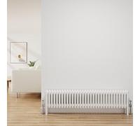 NRG Traditional Radiator Gloss White Cast Iron 4 Column Horizontal Central Heating Bathroom Radiators 300x1460mm