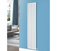 NRG Vertical 1600x408 Flat Panel Column Radiator Bathroom Central Heating Single White
