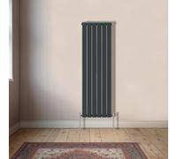 NRG Vertical 1600x408mm - Double Flat Panel Column Designer Bathroom Central Heating Radiator Anthracite