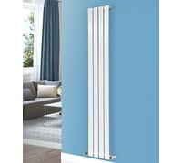 NRG Vertical 1800x272 Flat Panel Column Radiator Bathroom Central Heating Single White
