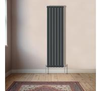 NRG Vertical 1800x408mm - Double Flat Panel Column Designer Bathroom Central Heating Radiator Anthracite