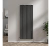 NRG Vertical Designer Radiator Flat Double Panel 1800x680mm Black