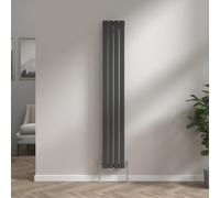 NRG Vertical Designer Radiator Flat Single Panel 1800x272mm Black