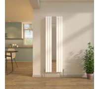 NRG Vertical Flat Panel Radiator with Mirror Central Heating Double Column Radiator - 1800x500mm White