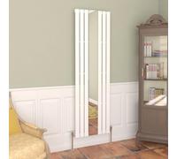 NRG Vertical Flat Panel Radiator with Mirror Designer Single Panel Mirror Bathroom Heating Radiator - 1800 x 553mm White