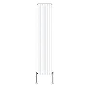 NRG Vertical Oval Column Panel Radiator Designer Bathroom Central Heating White Double 1800x354mm