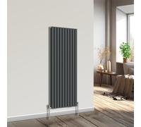 NRG Vertical Oval Column Radiator Bathroom Central Heating Anthracite 1600x590mm Double Panel Radiators