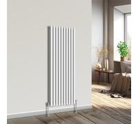 NRG Vertical Oval Column Radiator Bathroom Central Heating White 1600x590mm Double Panel Radiators
