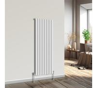 NRG Vertical Oval Column Radiator Bathroom Central Heating White 1600x590mm Single Panel Radiators