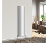 NRG Vertical Oval Column Radiator White 1800x472mm Double Panel