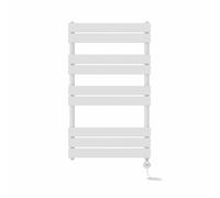 NRG White 1000x600mm Prefilled Flat Panel Towel Rail, 600W Touch LCD