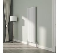 NRG White Oval Radiator Vertical 1600x472mm Double Panel Central Heating