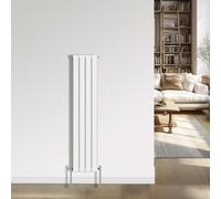 NRG White Radiator 1600x272mm Single Flat Panel Bathroom Designer Radiator