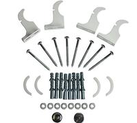 NRG White Radiator Bracket Set Suitable for Flat Oval Radiators Including Air Vent and Plug