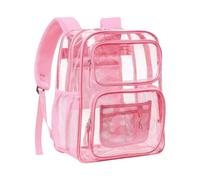 NRGQAXM Clear Backpack for School, Heavy Duty Clear Backpack Transparents School Backpacks See Through Backpacks Bookbags with Reinforced Shoulder Strap for Adult Stadium Work