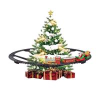 NRGQAXM Indoor Holiday Display Train Set Electric Tree, 130A suspension | Base Decor Toy Circular Track Assembly Family Gathering Accent Centerpiece