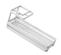 NRGQAXM Modern Bathroom Toothbrush Holder with Drainages, Steel Storage Stand for Toiletries Vanity Countertop Accessory Toothbrush Holder