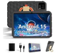 NRKDUBQ 2025 Latest 10.1 inch Kids Tablet Android 15 Tablets for Kids with EVA Protective Case 20GB RAM 128GB Storage Toddler Tablet, Parental Controls, 12-hr Battery, WiFi, GPS, Black