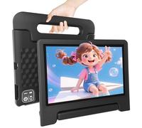 NRKDUBQ Kids Tablet 10.1 inch HD Android 14 Tablets for Kid 64 GB Storage 8GB RAM Octa-Core Processor with EVA Kid-Proof Case, Parental Controls Bluetooth and WiFi, Black