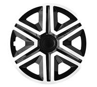 15" Wheel Covers Hubcap Universal 4 PCS Heavy Duty Weather Resistant Black White