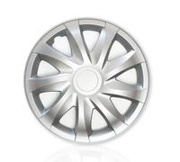 NRM Draco 15" Universal Hub Cap 15'' Silver 1 Piece Single Wheel Trim Rim Cover